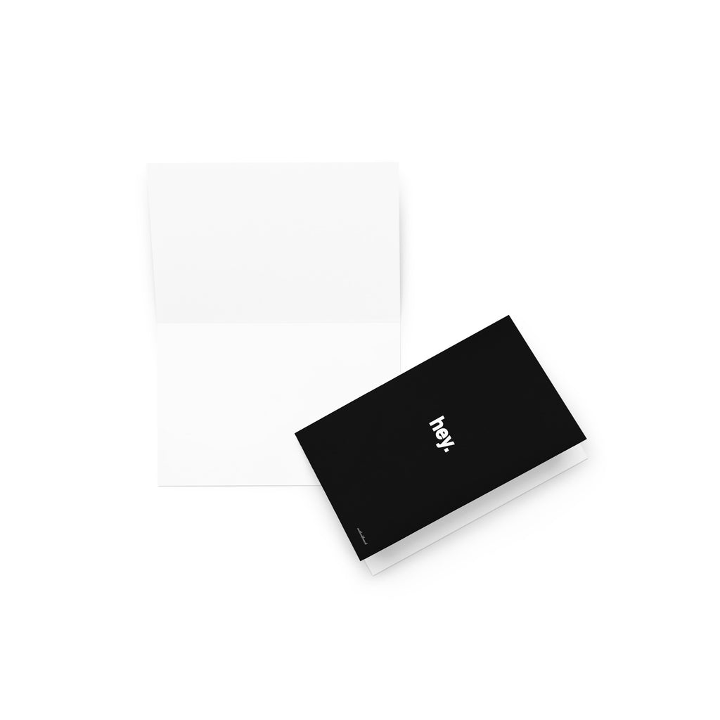 Quote Card - hey. - black