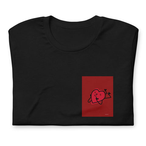 Pic shirt - dark red - heart