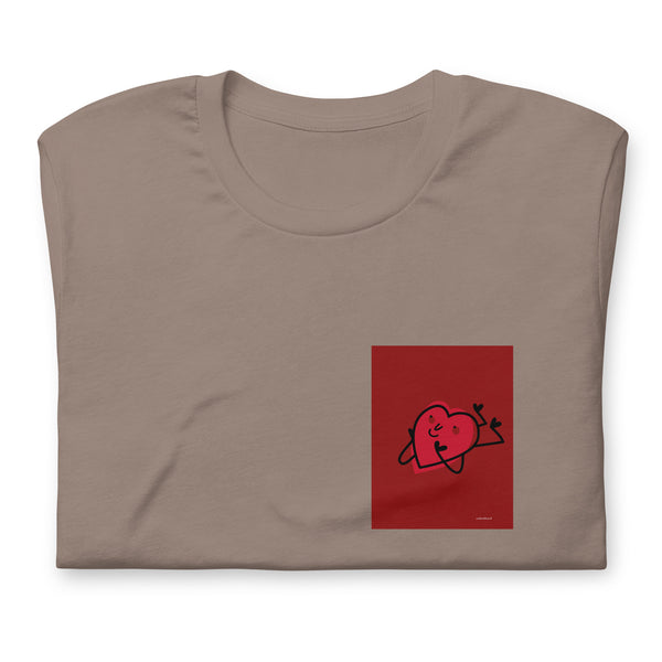 Pic shirt - dark red - heart